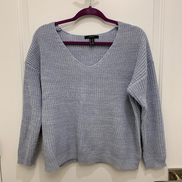 Blue cable knit sweater - Picture 1 of 4